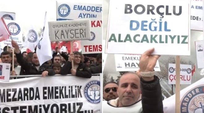 Ankara’da ‘kademeli emeklilik’ mitingi: ‘Çalınan geleceğimiz için sandıkta adalete oy vereceğiz’