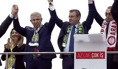 Özgür Özel, Mansur Yavaş ve Erdal Beşikçioğlu bir arada