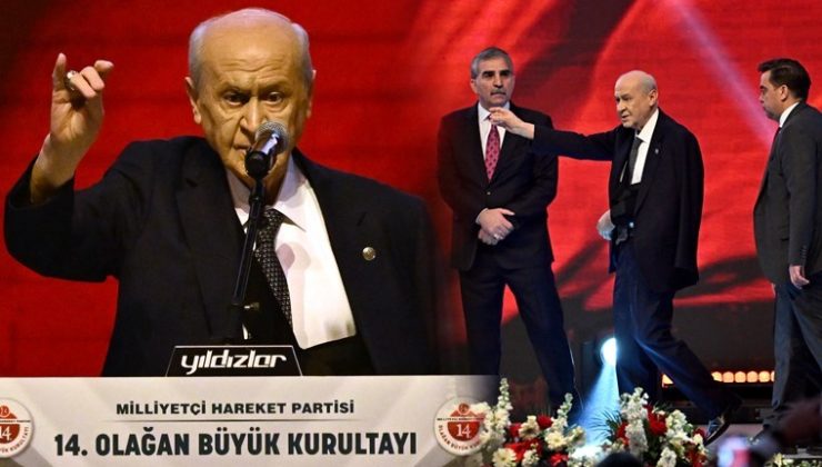 MHP’de büyük kurultay günü… Tek aday Devlet Bahçeli kürsüye kolu sargılı çıktı, Erdoğan’ın ‘Bu benim son seçimim’ sözlerine yanıt verdi